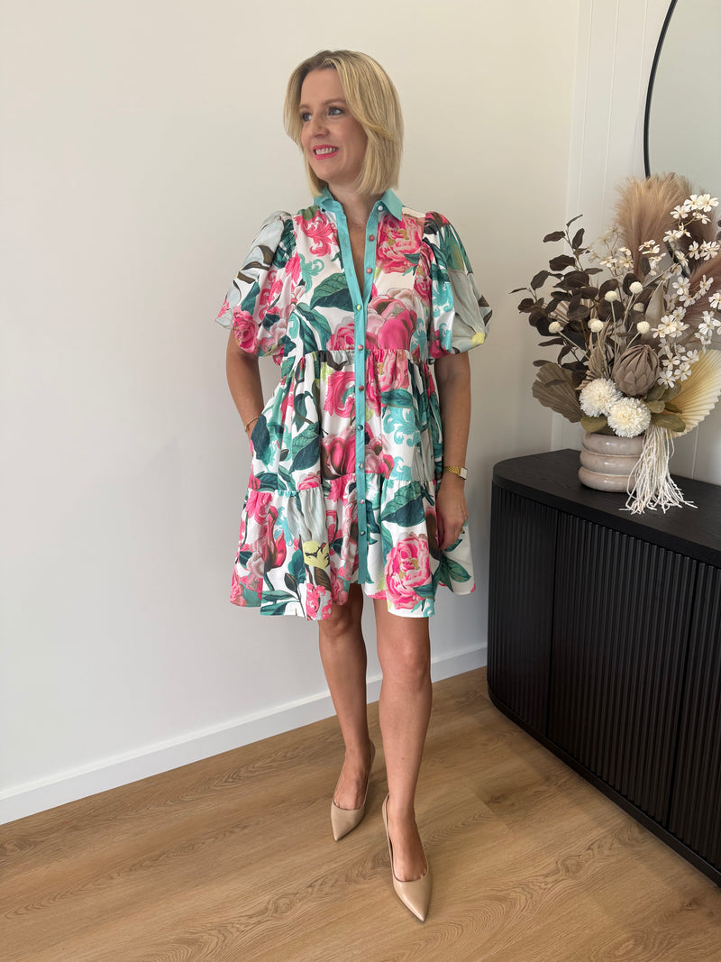 Lara Mini Dress ~ Pink