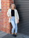 Rylee Linen Blazer ~ Natural