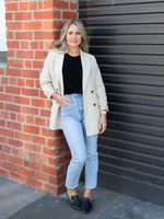 Rylee Linen Blazer ~ Natural