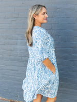 Kinsley Dress - Blue & White