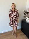 Eve Dress ~ Choc flower