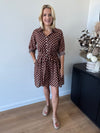 Callie Dress ~ Choc Spot