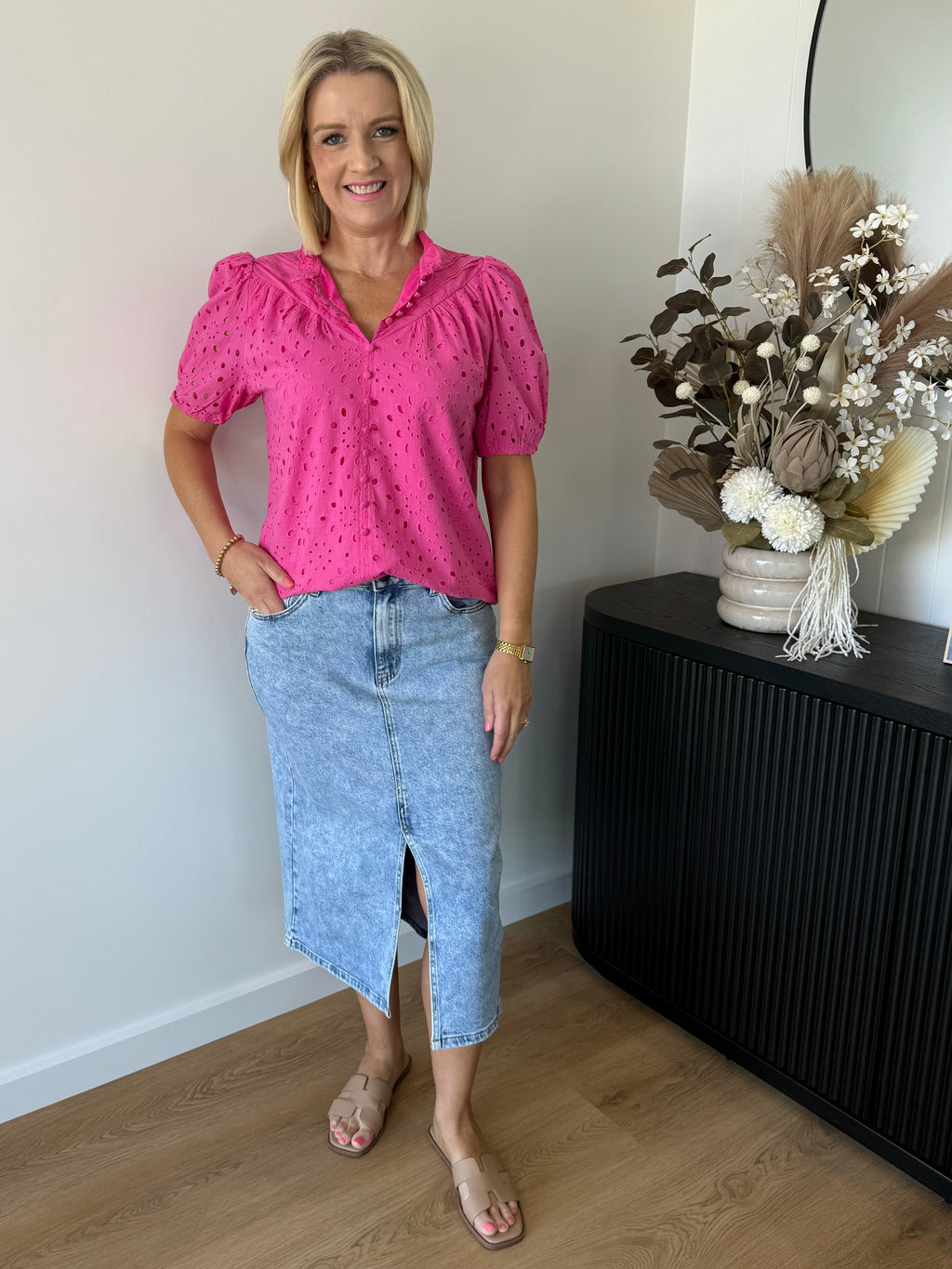 Pixie Short Sleeve Top - Pink
