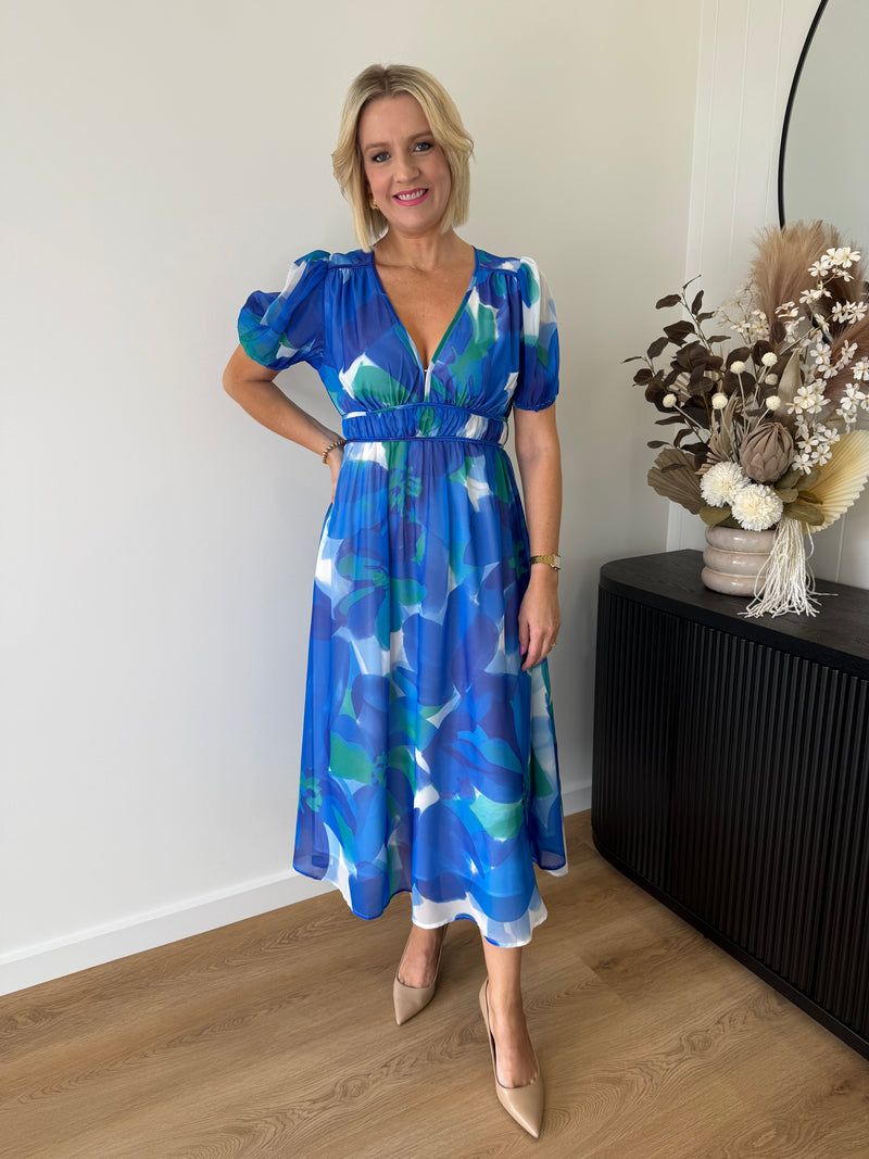 Jemma Dress - Blue / Green
