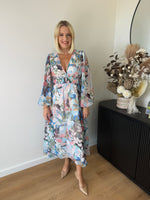 Sharni Dress L/S ~ Blue Floral