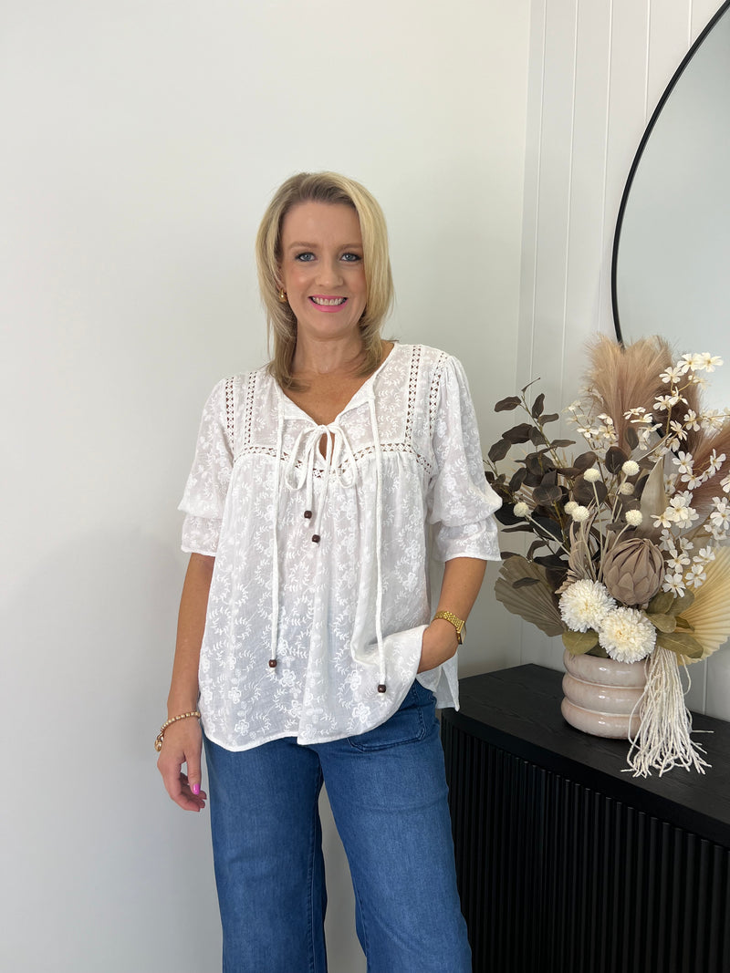 Adley Top ~ White