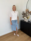 Pixie Short Sleeve Top - White