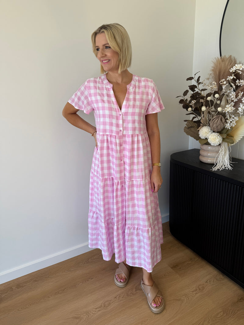 Indie Dress ~ Pink Gingham