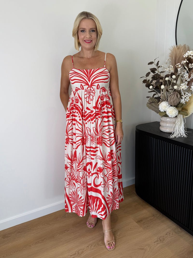 Tropicana Dress ~ Red