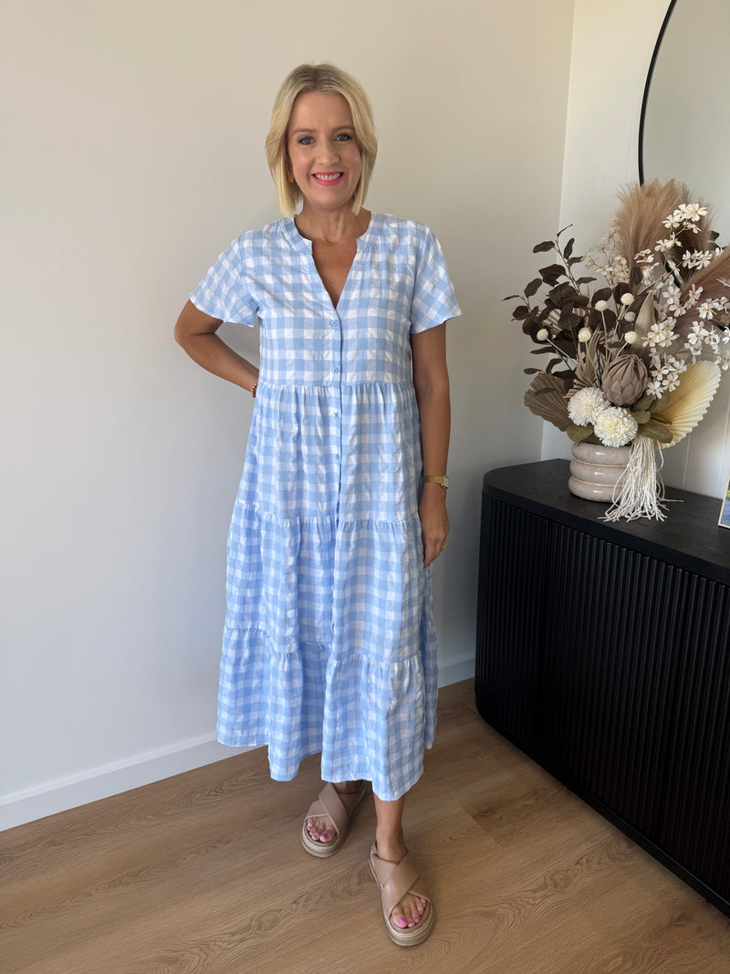 Indie Dress ~ Blue Gingham