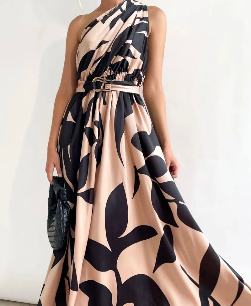 Lavisa Dress ~ Black & Tan
