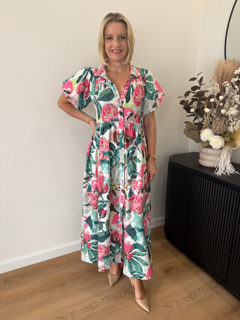 Lara Maxi Dress ~ Pink
