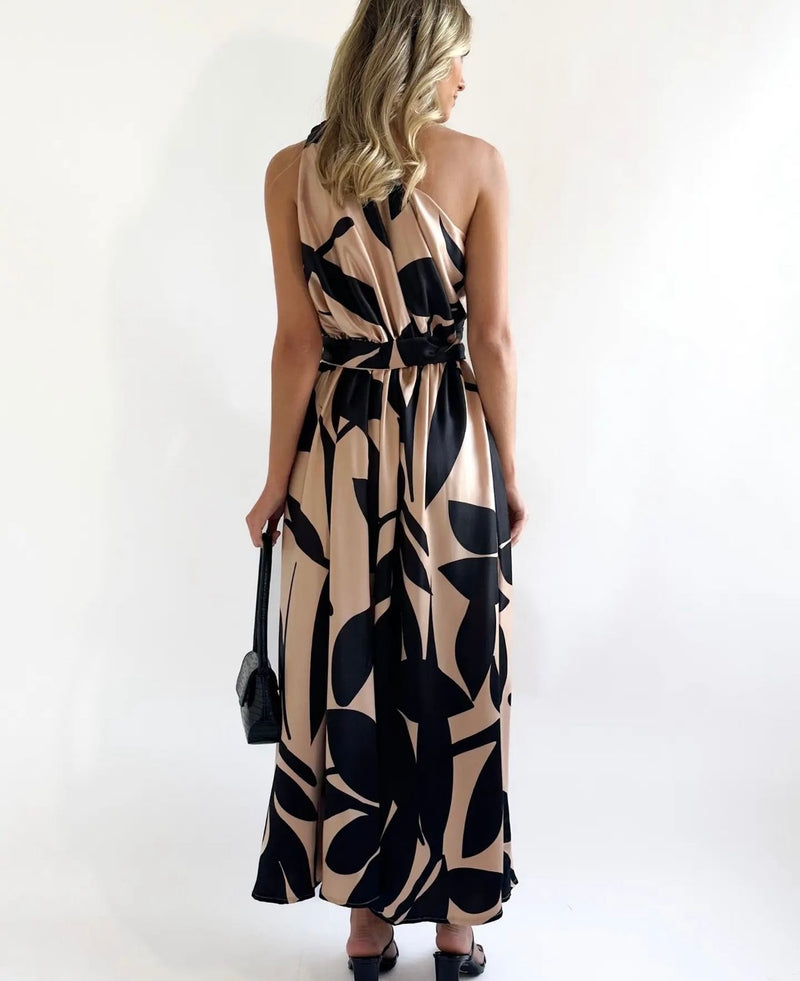 Lavisa Dress ~ Black & Tan