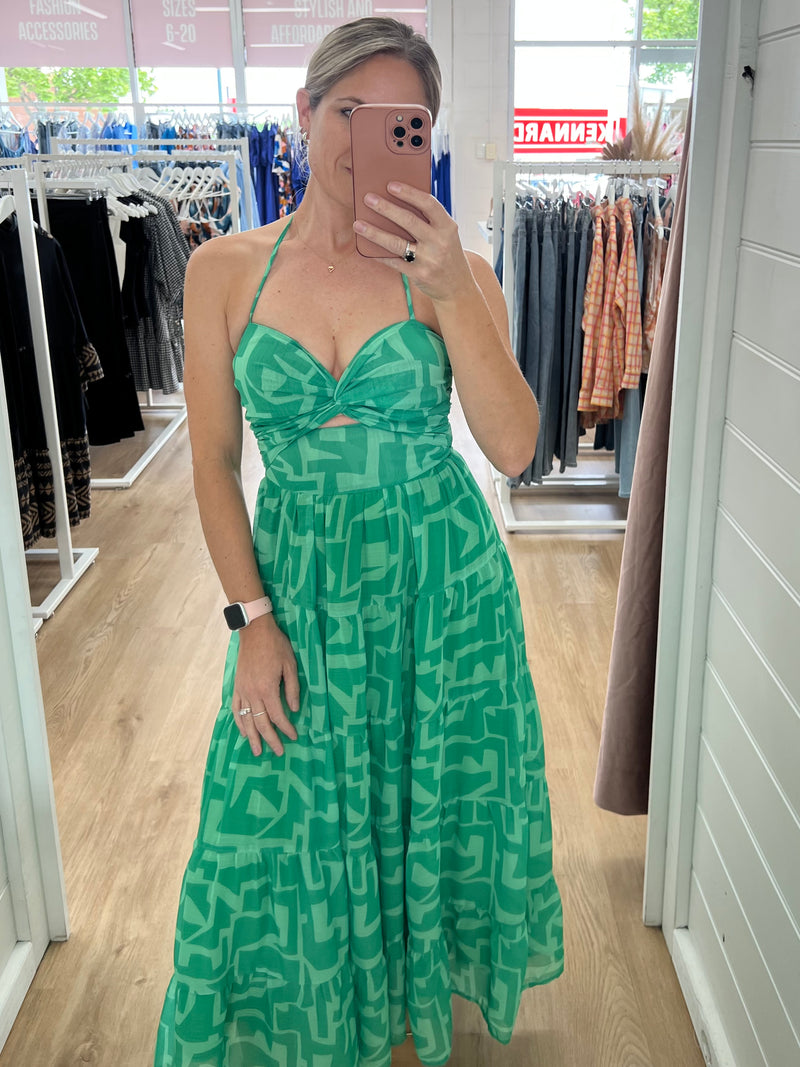 Kate dress ~ Green Print