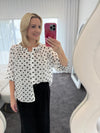 Malta Shirt ~ White/Black Spot