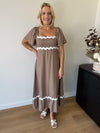 Elle Ric Rac Dress ~ Cocoa