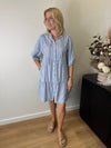 Mila Dress ~ Blue Stripe