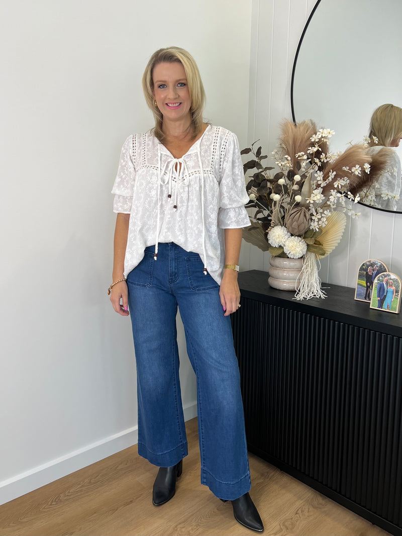 Adley Top ~ White
