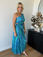 Chloe Dress ~ Green / Blue
