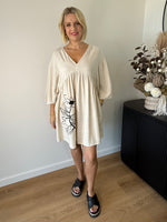 Aria Smock Dress ~ Oatmeal