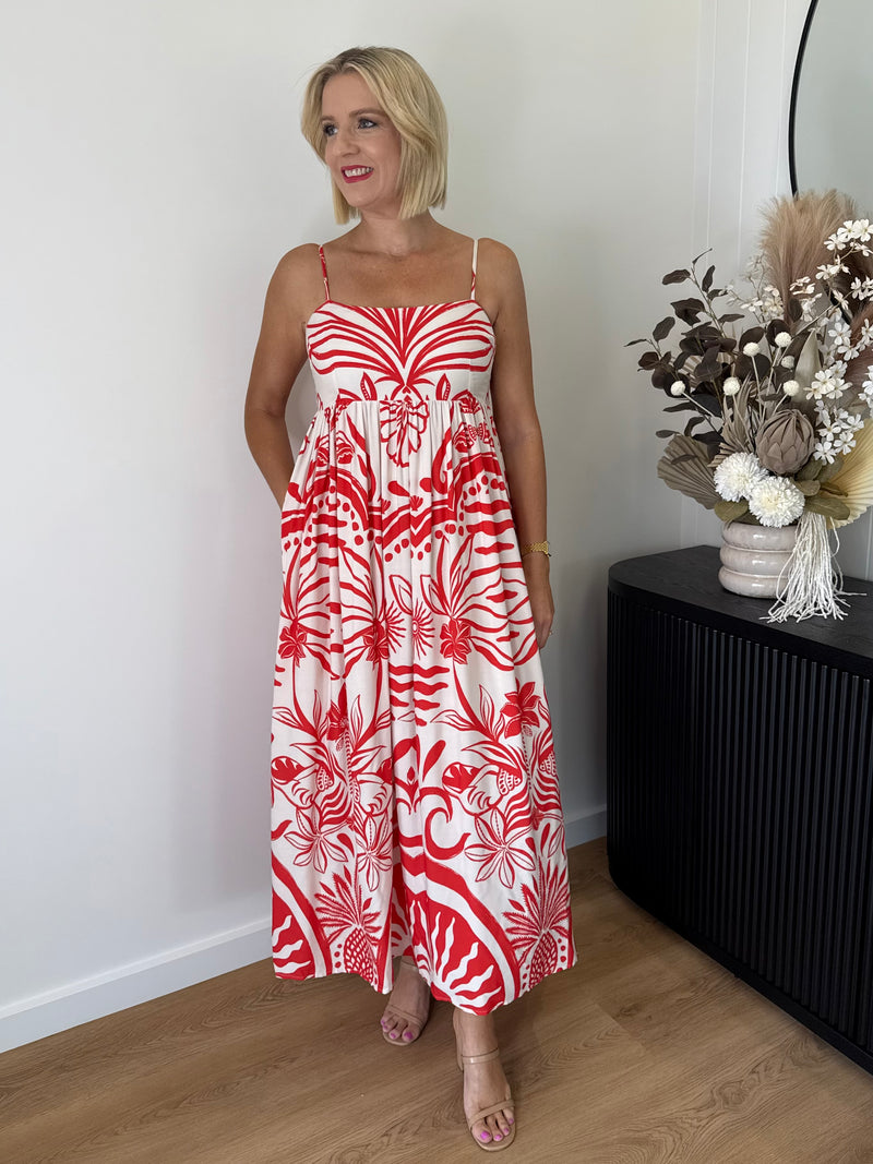 Tropicana Dress ~ Red