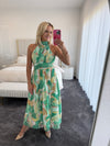 Tessa Halter Neck Dress ~ Green