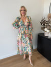 Sharni Dress L/S ~ Green Floral