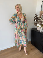 Sharni Dress L/S ~ Green Floral