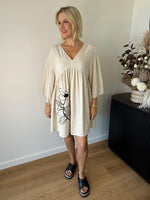 Aria Smock Dress ~ Oatmeal