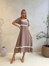 Elle Ric Rac Dress ~ Cocoa