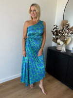 Chloe Dress ~ Green / Blue