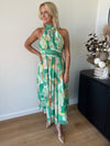 Tessa Halter Neck Dress ~ Green