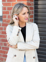 Rylee Linen Blazer ~ Natural