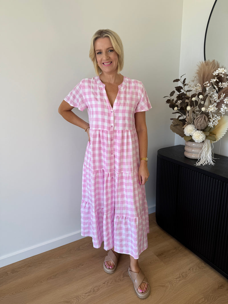 Indie Dress ~ Pink Gingham