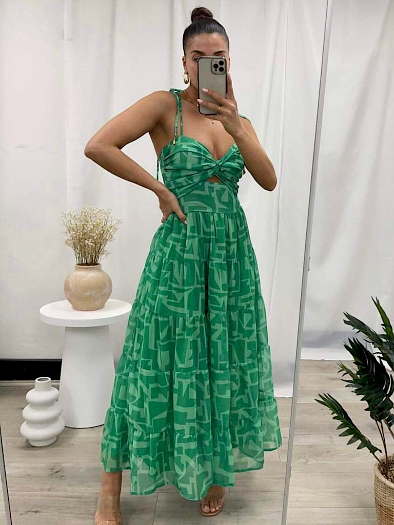 Kate dress ~ Green Print