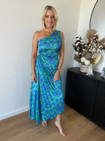 Chloe Dress ~ Green / Blue