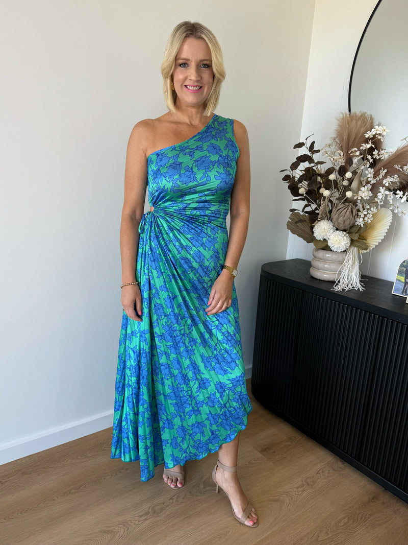 Chloe Dress ~ Green / Blue
