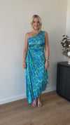 Chloe Dress ~ Green / Blue