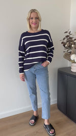 Izzy Knit ~ Navy Stripe