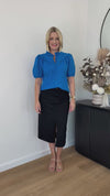 Pixie Short Sleeve Top - Cobalt
