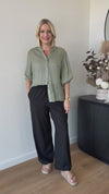 Maeve Linen Shirt ~ Khaki