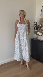 Olivia Dress ~ Blue Floral