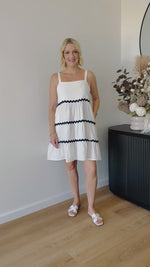 Louise Ric Rac Dress ~ White