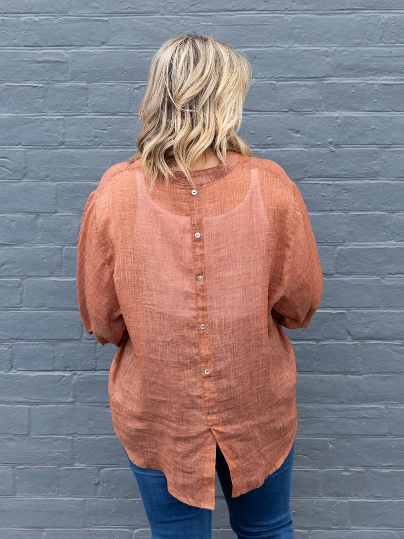 Maeve Linen Shirt - Clay