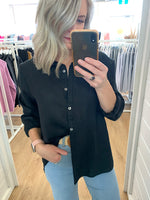 Juliet Linen Shirt ~ Black