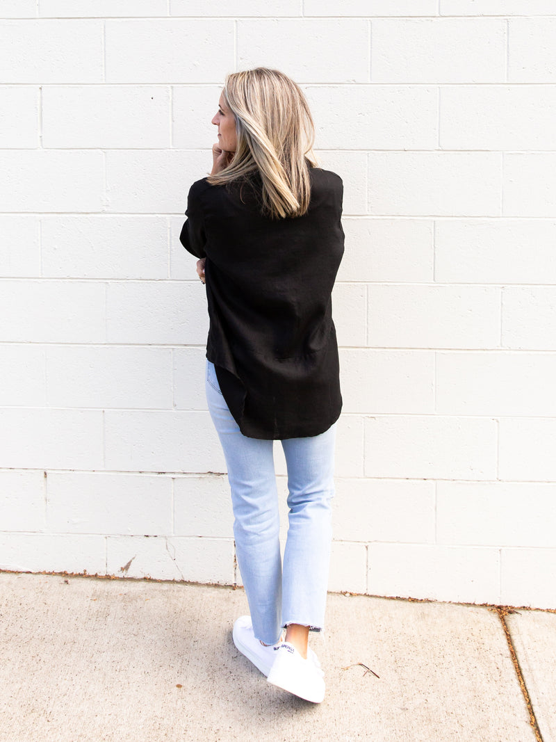 Juliet Linen Shirt ~ Black