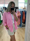 Juliet Linen Shirt ~ Flamingo